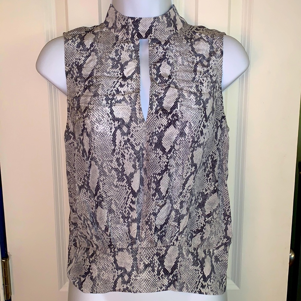 Frame silk sleeveless top